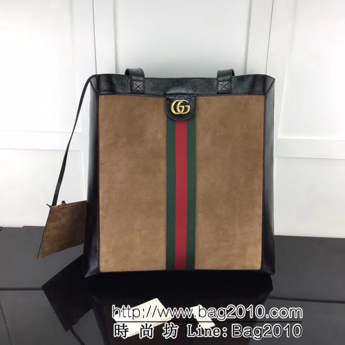 GUCCI古馳原單 新款專櫃品質原單貨實物實拍519335棕磨砂購物袋 HY1286